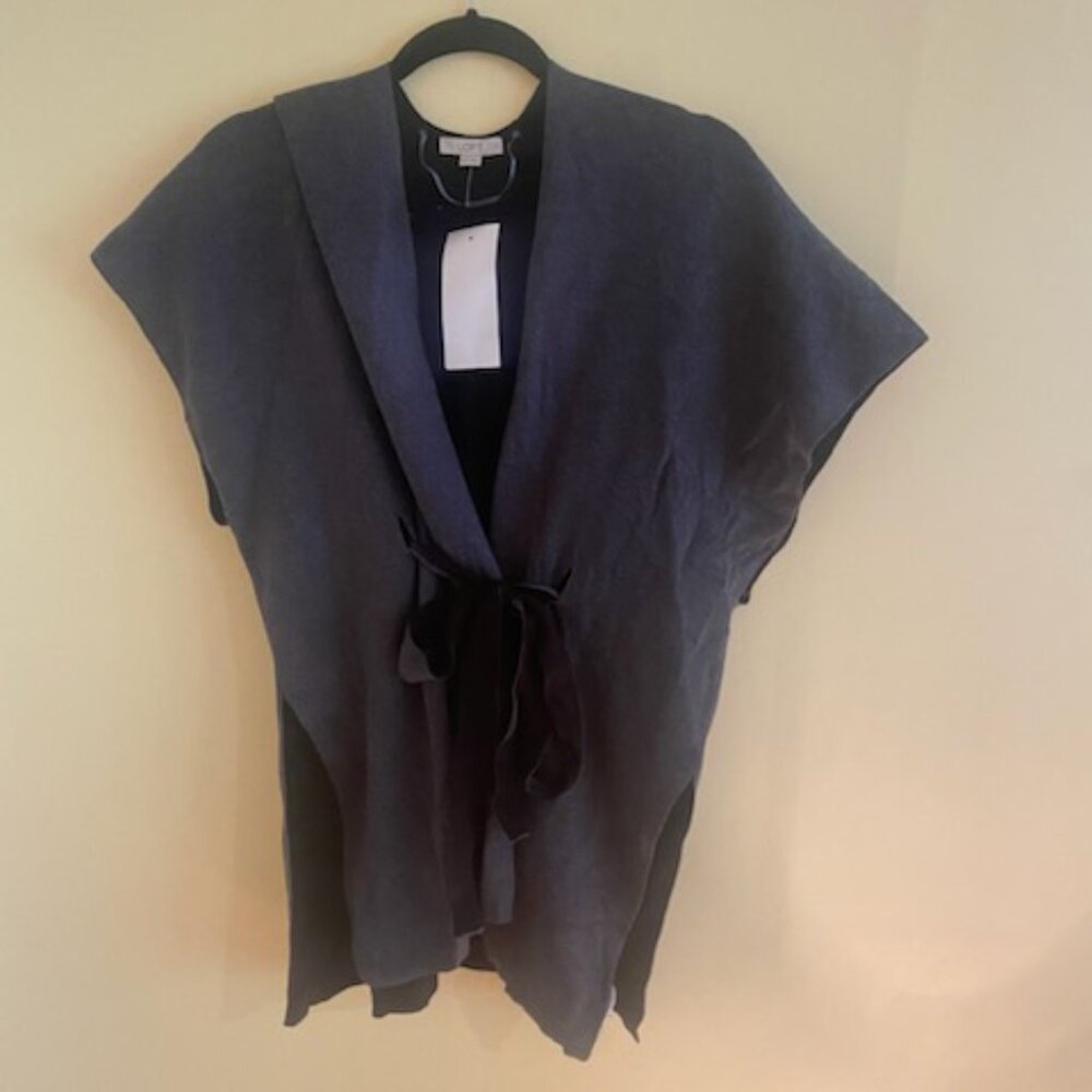 LOFT Reversible Jacket/Cardigan Color Black and Grey Size X-Small‎ NWT